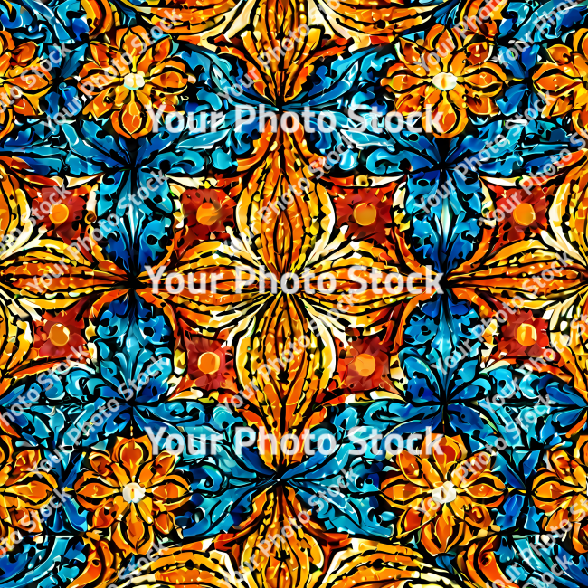 Stock Photo of Psychedelic colorful pattern no seamless abstract shape