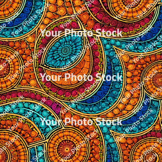 Stock Photo of Psychedelic colorful pattern no seamless abstract shape