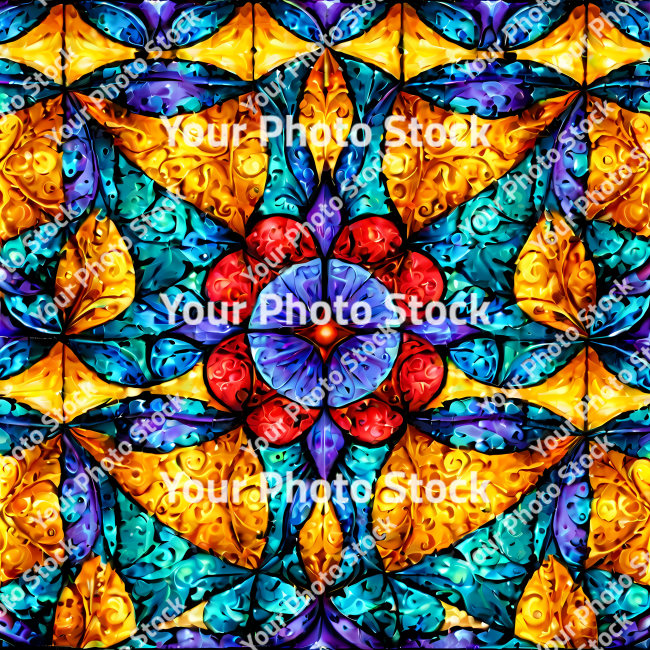 Stock Photo of Psychedelic colorful pattern no seamless abstract shape