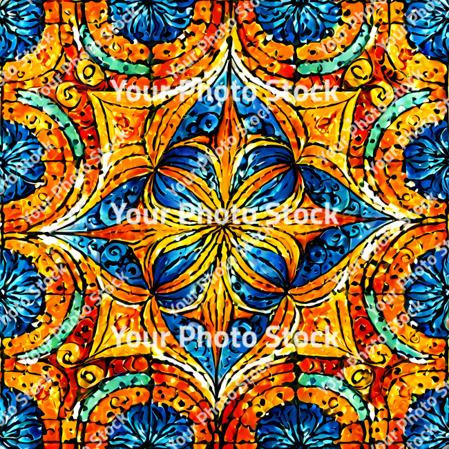 Stock Photo of Psychedelic colorful pattern no seamless abstract shape