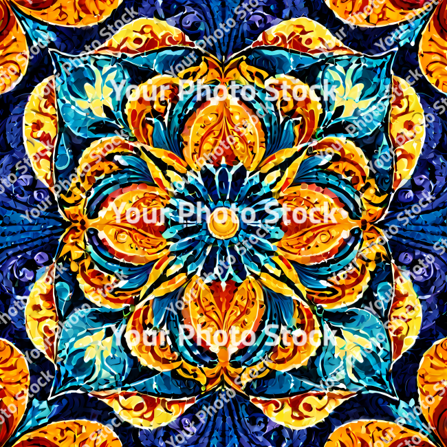 Stock Photo of Psychedelic colorful pattern no seamless abstract shape