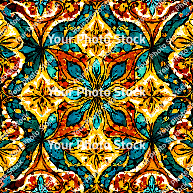 Stock Photo of Psychedelic colorful pattern no seamless abstract shape