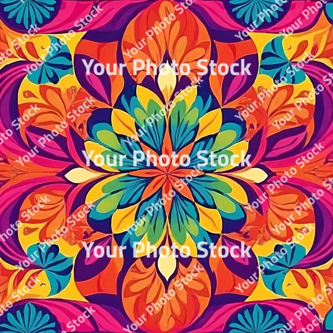 Stock Photo of Psychedelic colorful pattern no seamless abstract shape