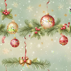 Stock Photo of Christmas pattern design seamless tiling decoration paper illustration christmas spheres