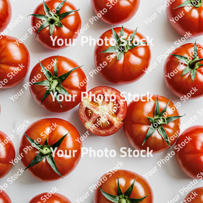 Stock Photo of Tomatoes in white background food
