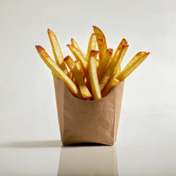 French fries fast food package