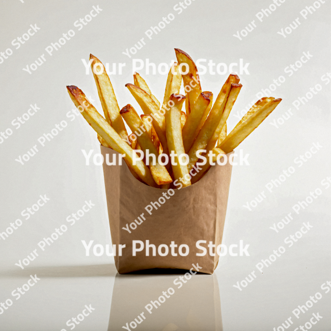 Stock Photo of French fries fast food package