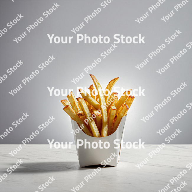 Stock Photo of French fries fast food package