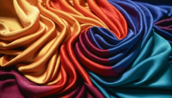 Stock Photo of Abstract colorful design fabric silk wallpaper HD