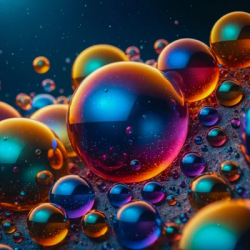 Bubbles colorful effect design abstract