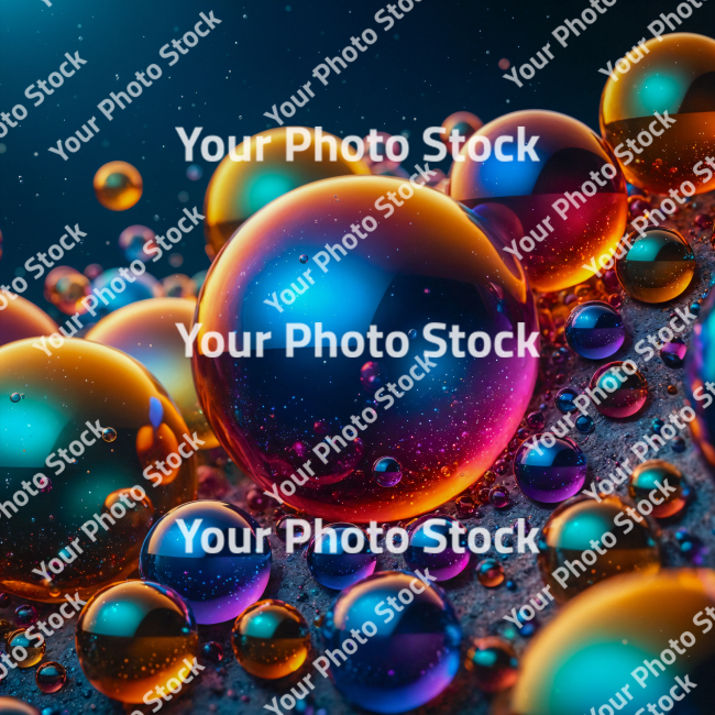 Stock Photo of Bubbles colorful effect design abstract