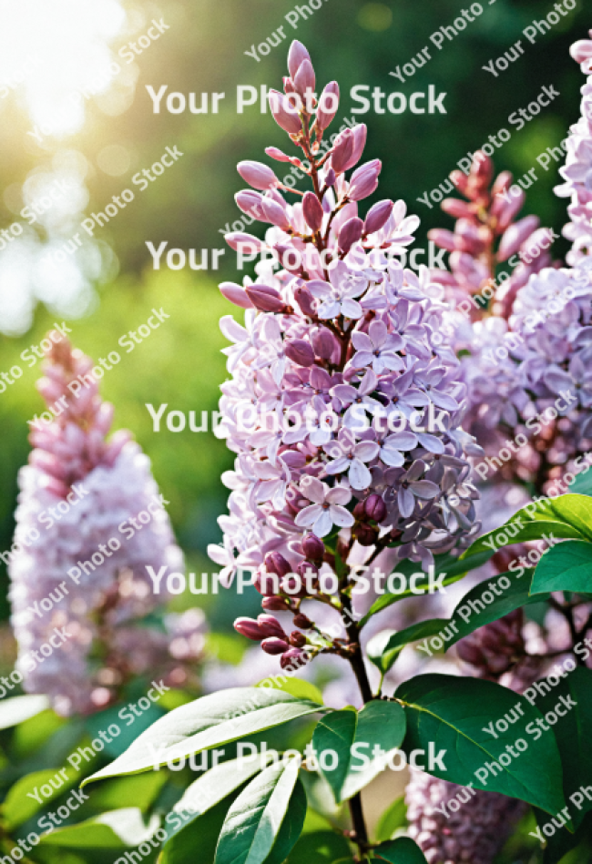 Stock Photo of Flower pink violet in the garden sunset day