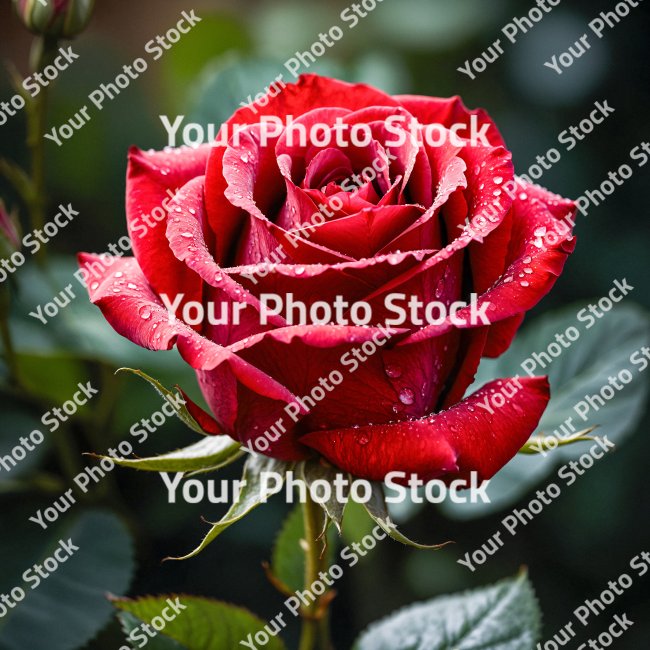 Stock Photo of Rose flower red orange romantic