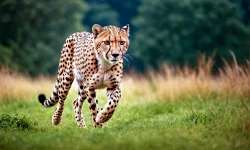 Stock Photo of Cheetah follow animal in africa focus on target