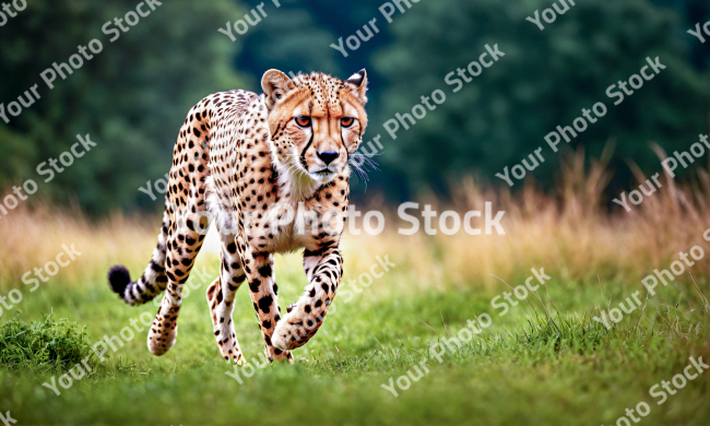 Stock Photo of Cheetah follow animal in africa focus on target