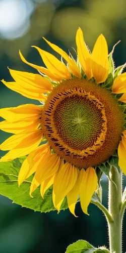 Sunflower in the garden simple flower yellow