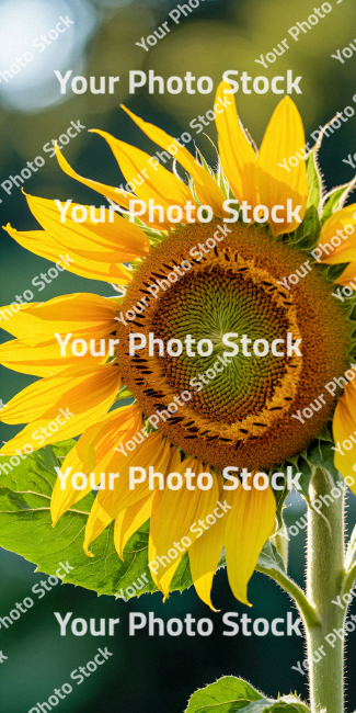 Stock Photo of Sunflower in the garden simple flower yellow