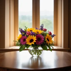 Stock Photo of Flowers in a vase interior room
