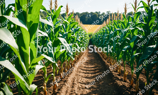 Stock Photo of Corn plantation agriculture food vegetables