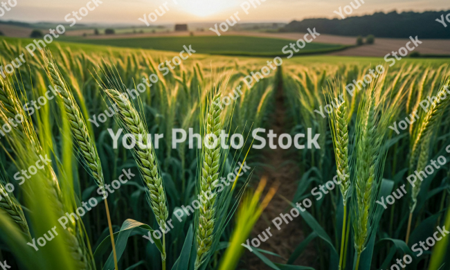 Stock Photo of Wheat plantation agriculture food vegetables