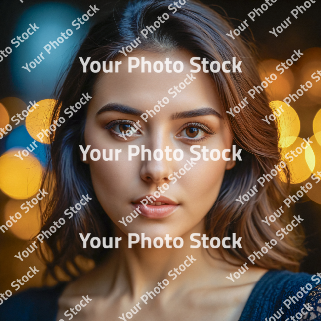Stock Photo of Woman face portrait young girl