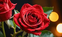 Stock Photo of Rose flower red orange romantic