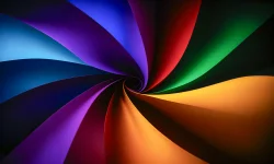 Stock Photo of Fabric colorful design wallpaper multicolor spiral