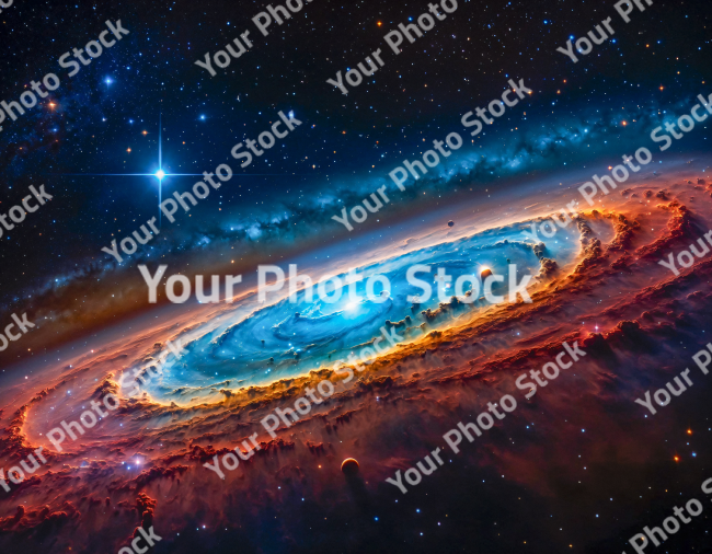 Stock Photo of Galaxy universe big deep space