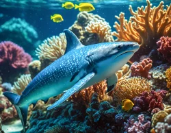 Stock Photo of Shark fish in the sea underwater sea life macro