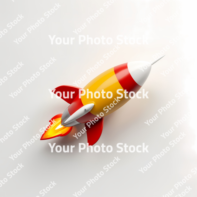 Stock Photo of Emoji 3D rocket icon
