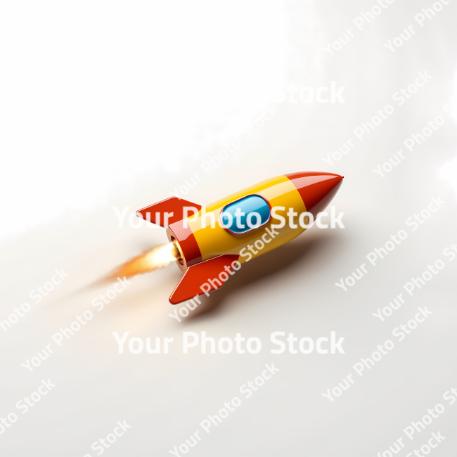 Stock Photo of Emoji 3D rocket icon