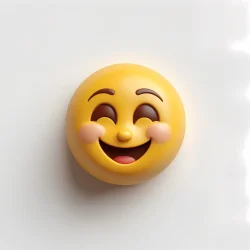 Stock Photo of Emoji smile 3D smiling icon