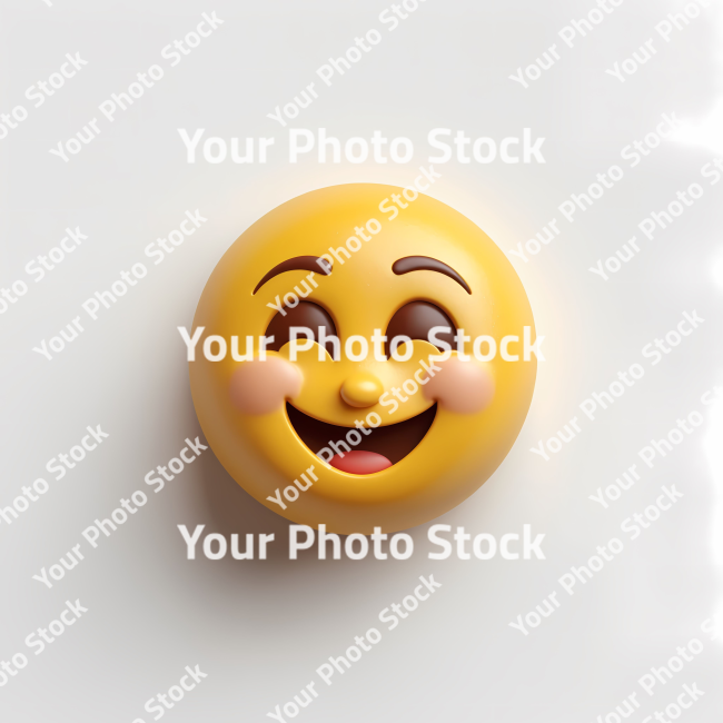 Stock Photo of Emoji smile 3D smiling icon