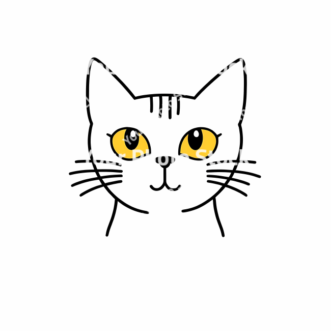 Stock Photo of Cat doodle draw illustration icon symbol line art sticker