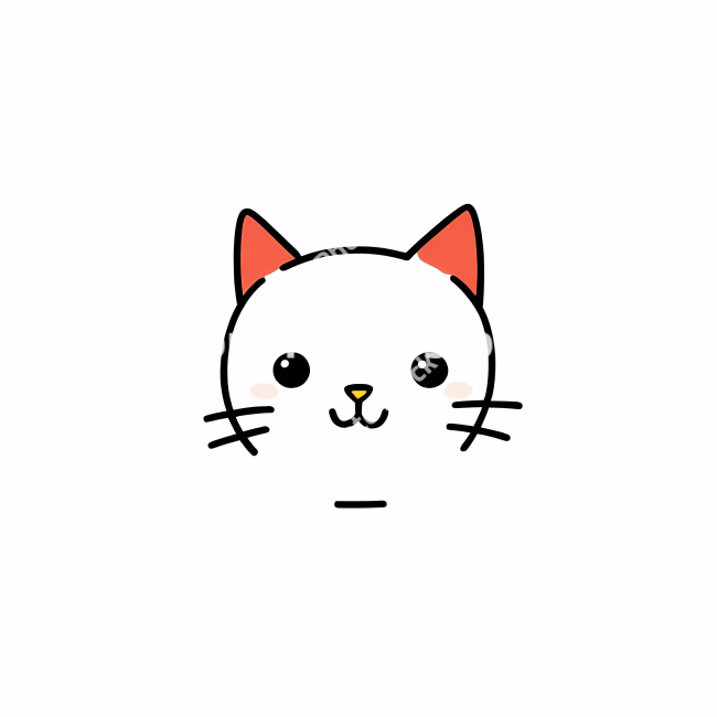 Stock Photo of Cat doodle draw illustration icon symbol line art sticker