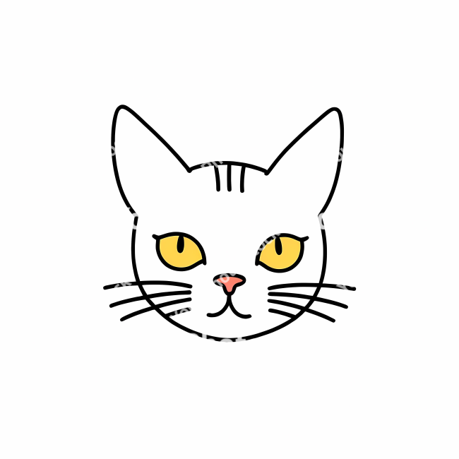 Stock Photo of Cat doodle draw illustration icon symbol line art sticker