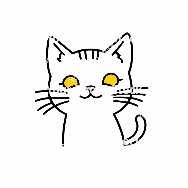 Stock Photo of Cat doodle draw illustration icon symbol line art sticker