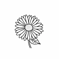 Flower doodle draw illustration icon symbol line art sticker