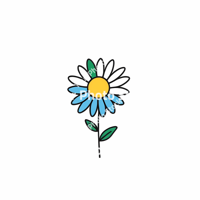 Stock Photo of Flower doodle draw illustration icon symbol line art sticker