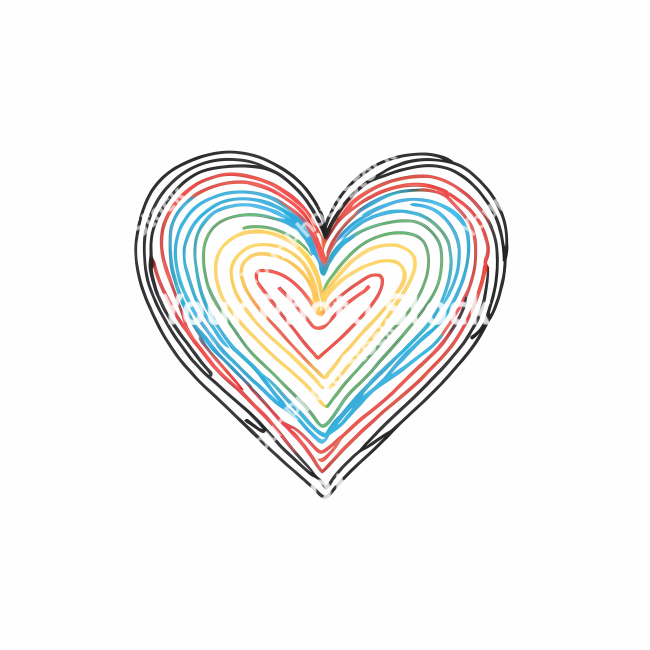 Stock Photo of Heart doodle draw illustration icon symbol line art sticker