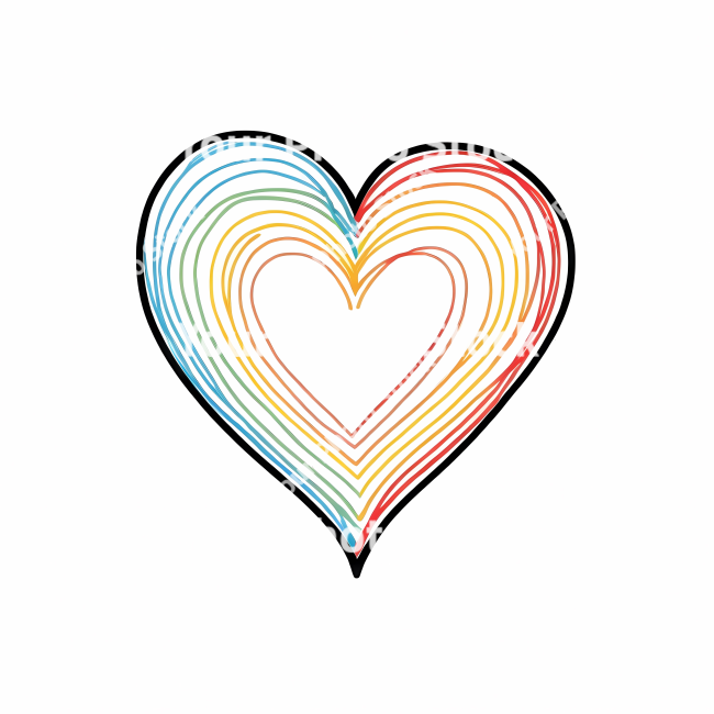 Stock Photo of Heart doodle draw illustration icon symbol line art sticker