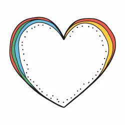Heart doodle draw illustration icon symbol line art sticker