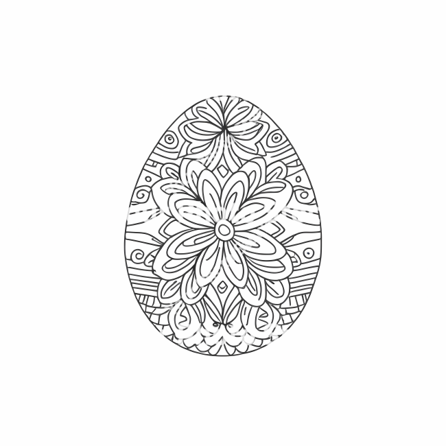 Stock Photo of Easter egg rabbit bunny doodle draw illustration icon symbol line art sticker