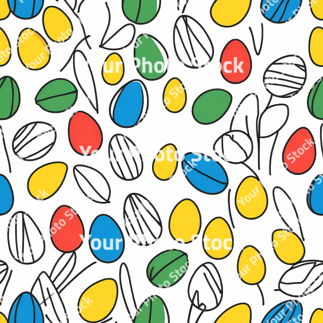 Stock Photo of Easter egg rabbit bunny doodle draw illustration icon symbol line art sticker