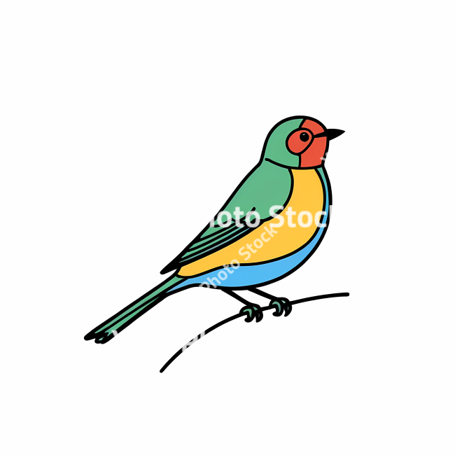 Stock Photo of Bird illustration doodle draw illustration icon symbol line art sticker