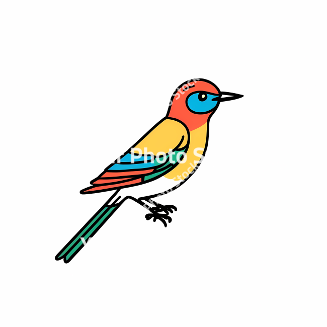 Stock Photo of Bird illustration doodle draw illustration icon symbol line art sticker