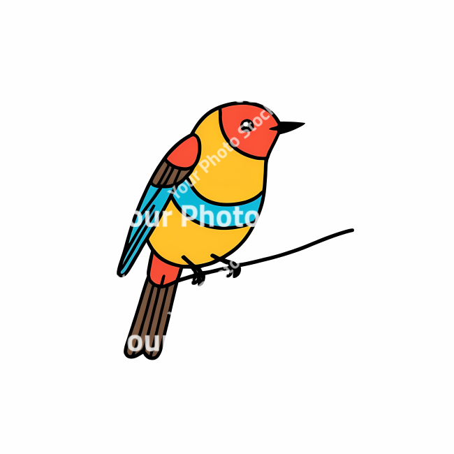 Stock Photo of Bird illustration doodle draw illustration icon symbol line art sticker