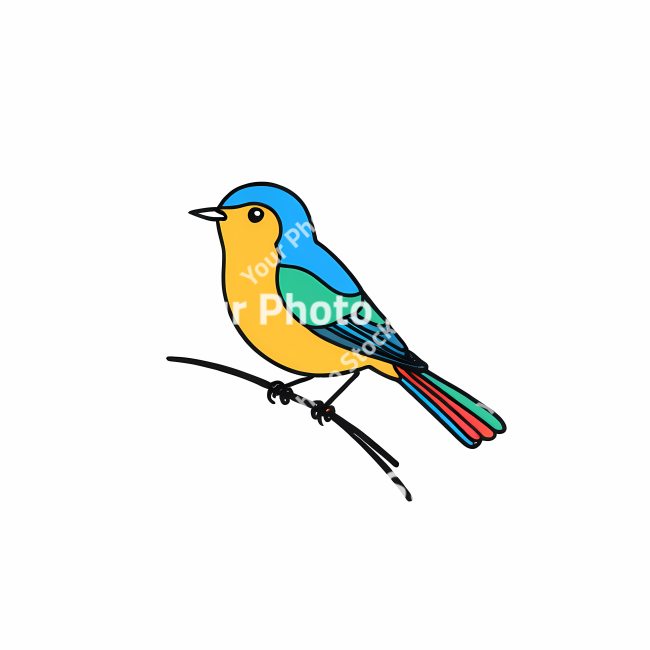 Stock Photo of Bird illustration doodle draw illustration icon symbol line art sticker