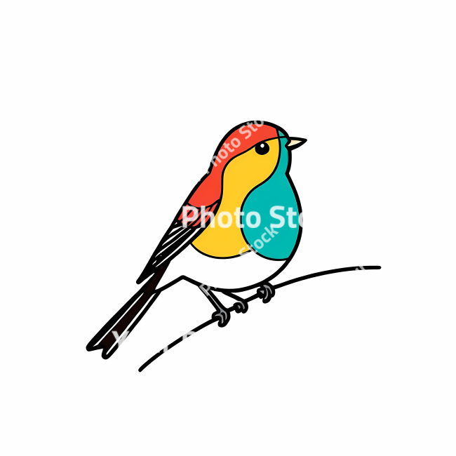 Stock Photo of Bird illustration doodle draw illustration icon symbol line art sticker