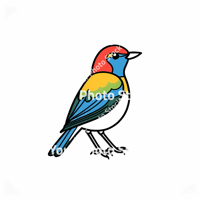 Stock Photo of Bird illustration doodle draw illustration icon symbol line art sticker